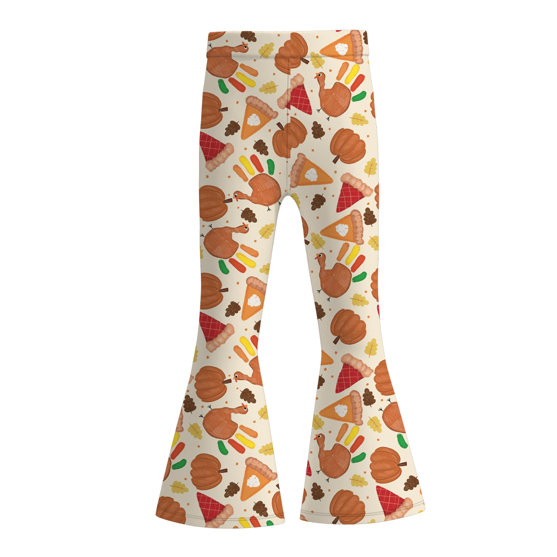 （Pre Order）Girls Thanksgiving Print Bell Pants