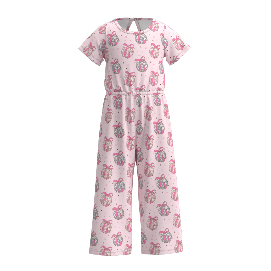 （Pre Order）Girls Valentine's Day Print Jumpsuit