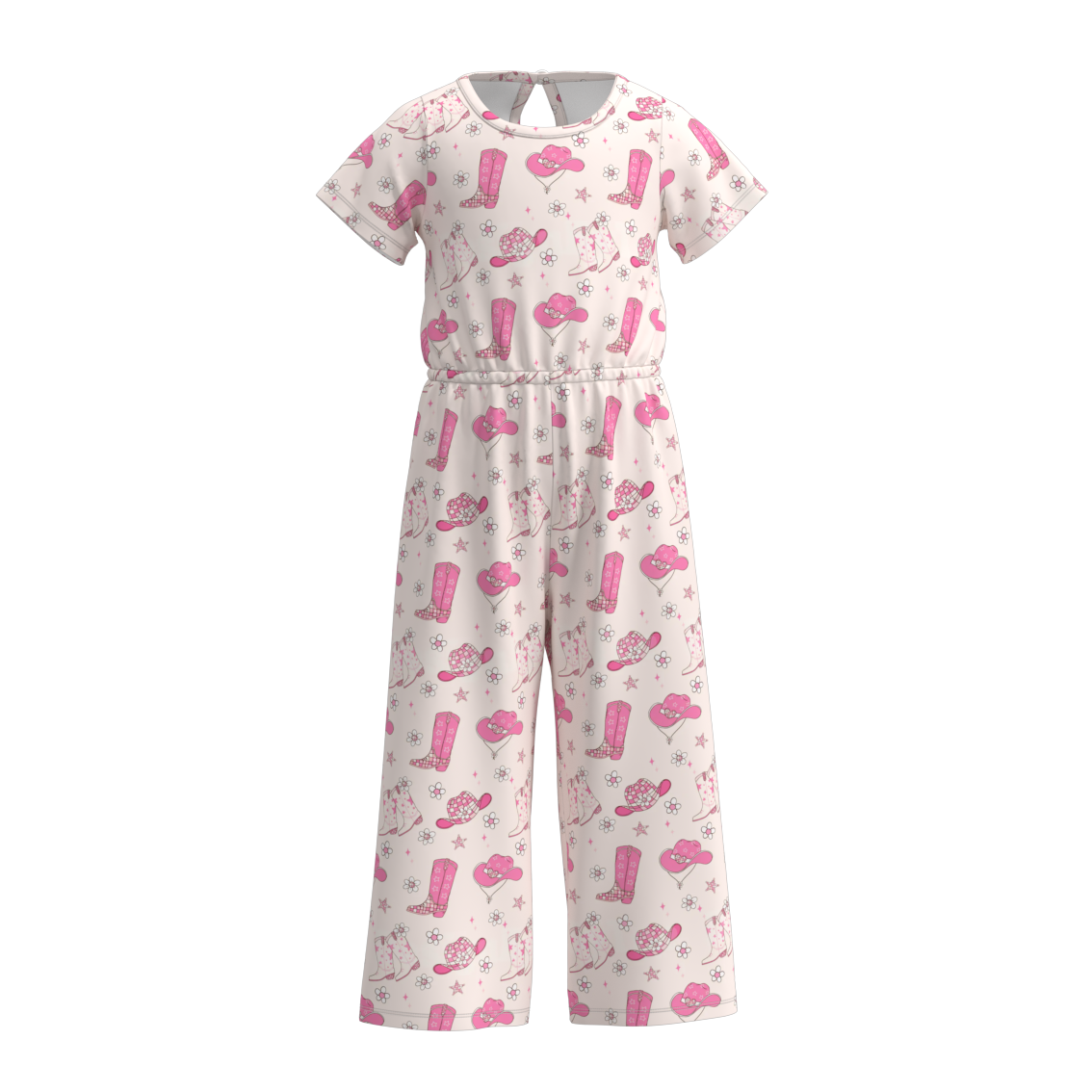 （Pre Order）Girls Valentine's Day Print Jumpsuit