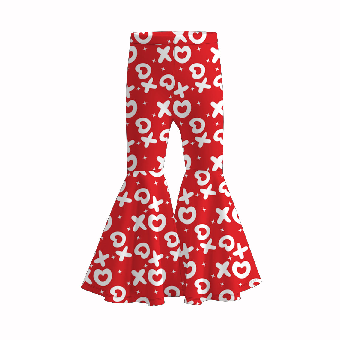 （Pre Order）Girls Valentine's Day Print Bell Pants