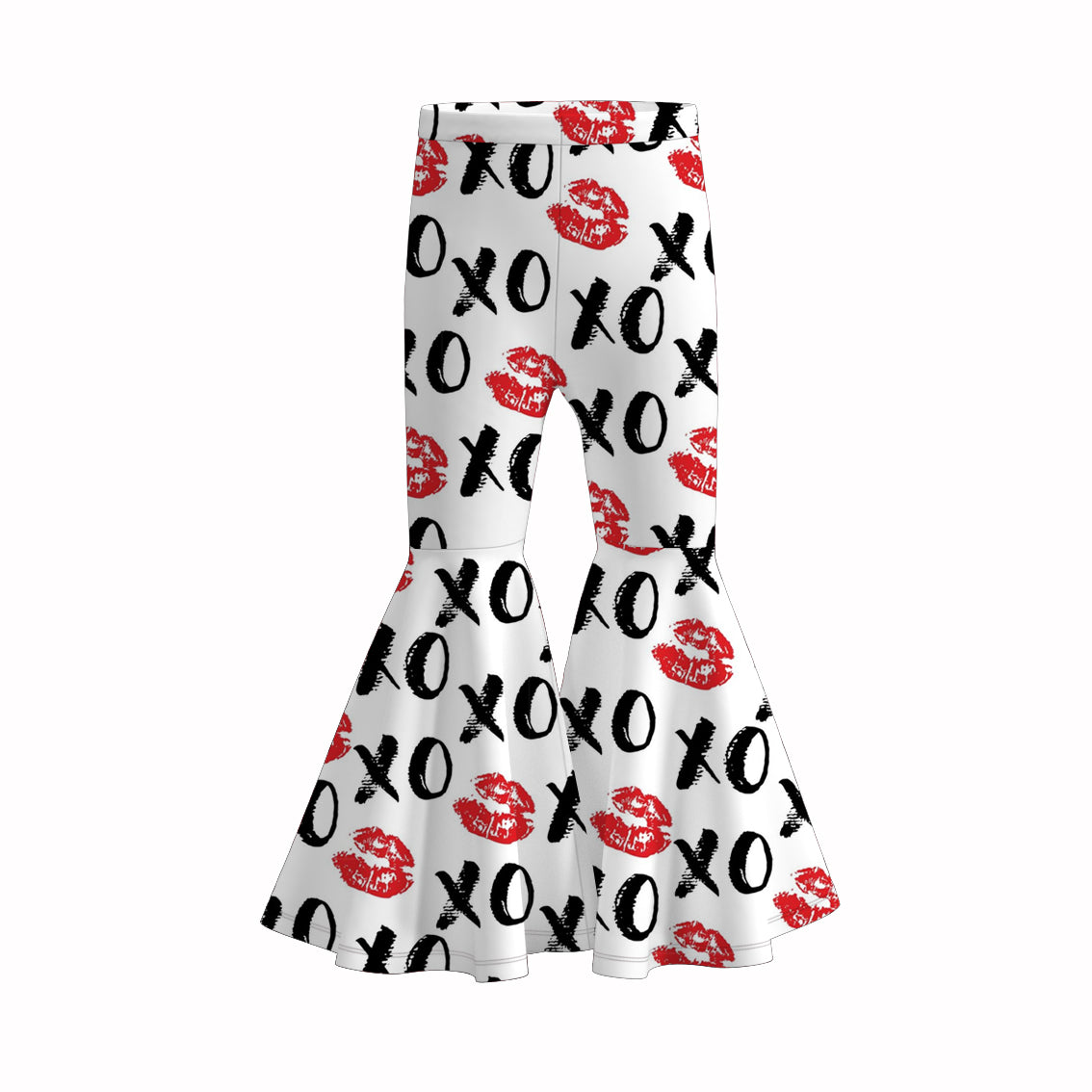 （Pre Order）Girls Valentine's Day Print Bell Pants