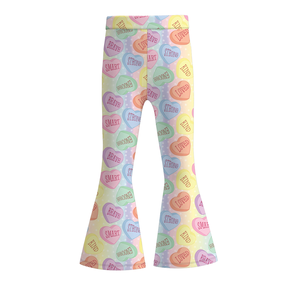 （Pre Order）Girls Valentine's Day Print Bell Pants