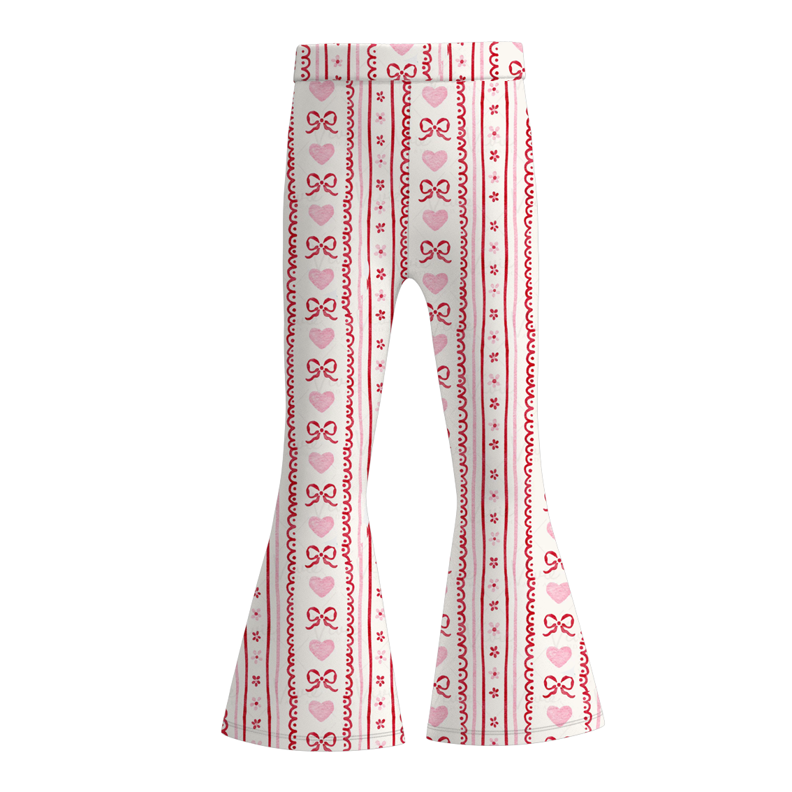 （Pre Order）Girls Valentine's Day Print Bell Pants