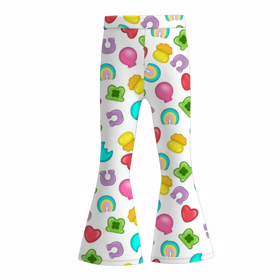 （Pre Order）Girls St.Patrick's Day Shamrock Print Bell Pants