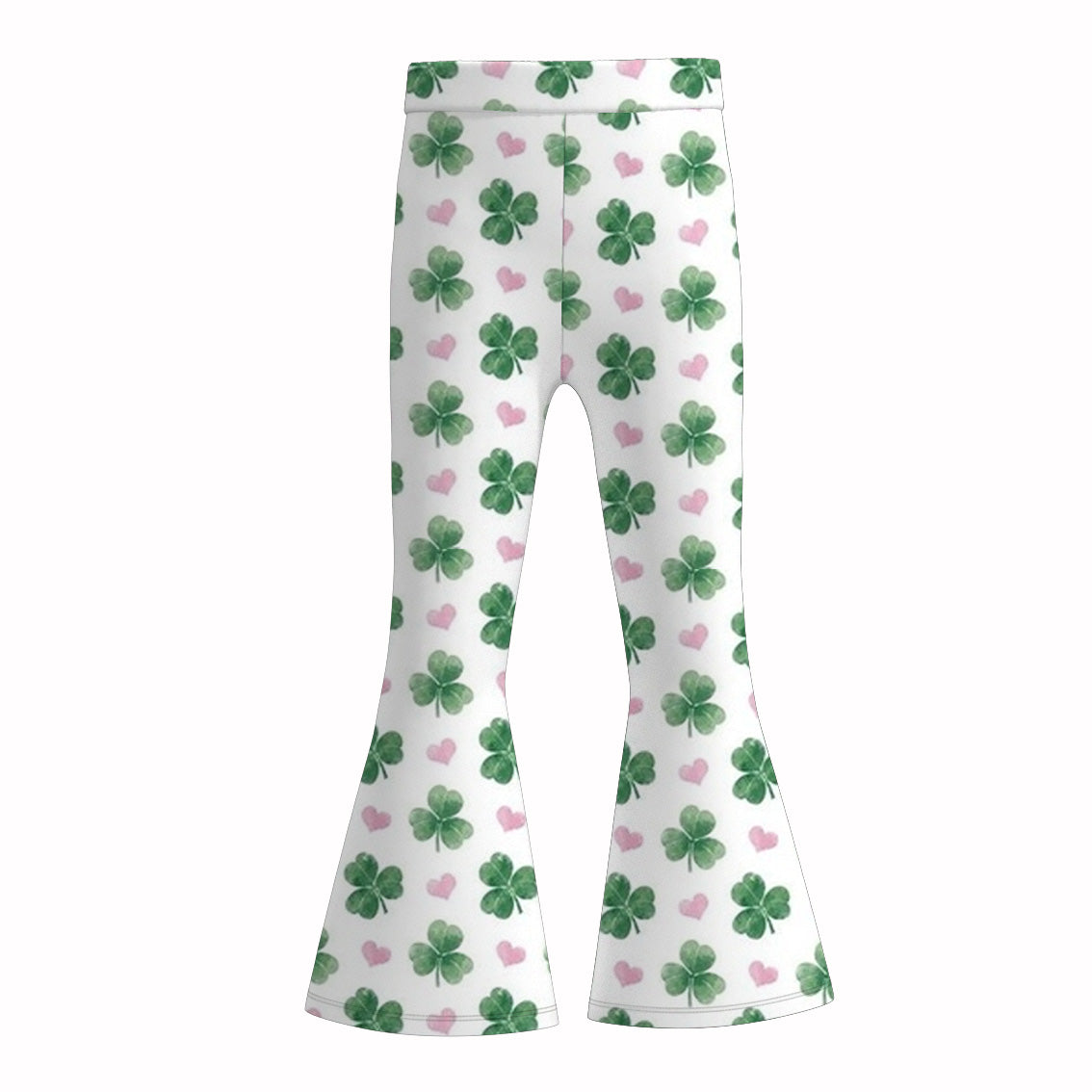 （Pre Order）Girls St.Patrick's Day Shamrock Print Bell Pants