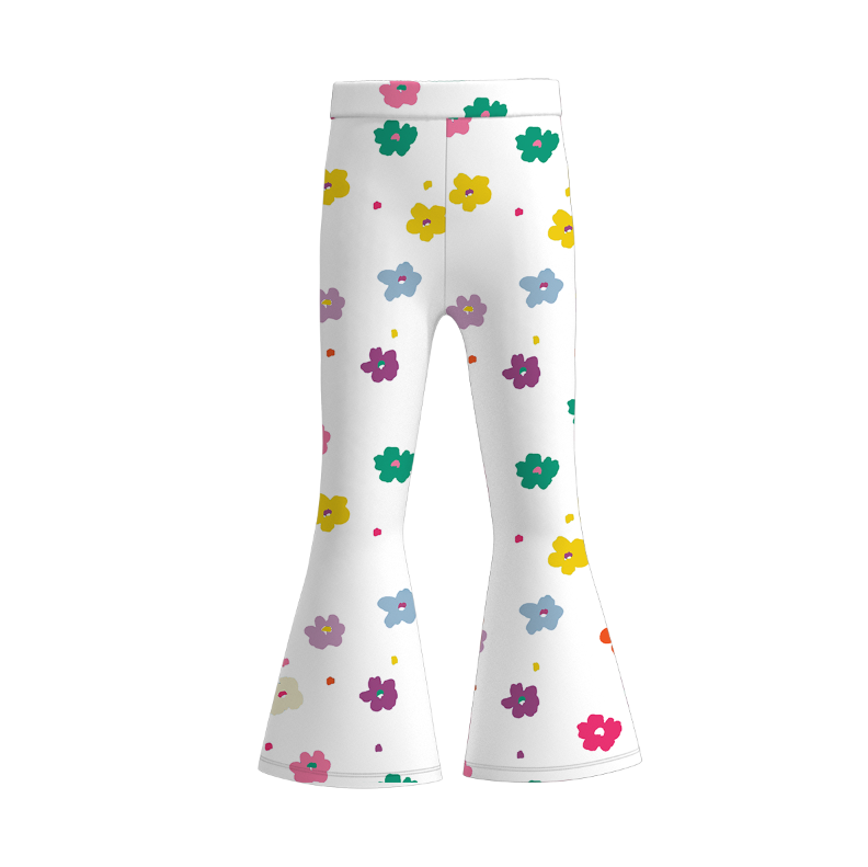 （Pre Order）Girls Spring and Summer Print Bell Pants