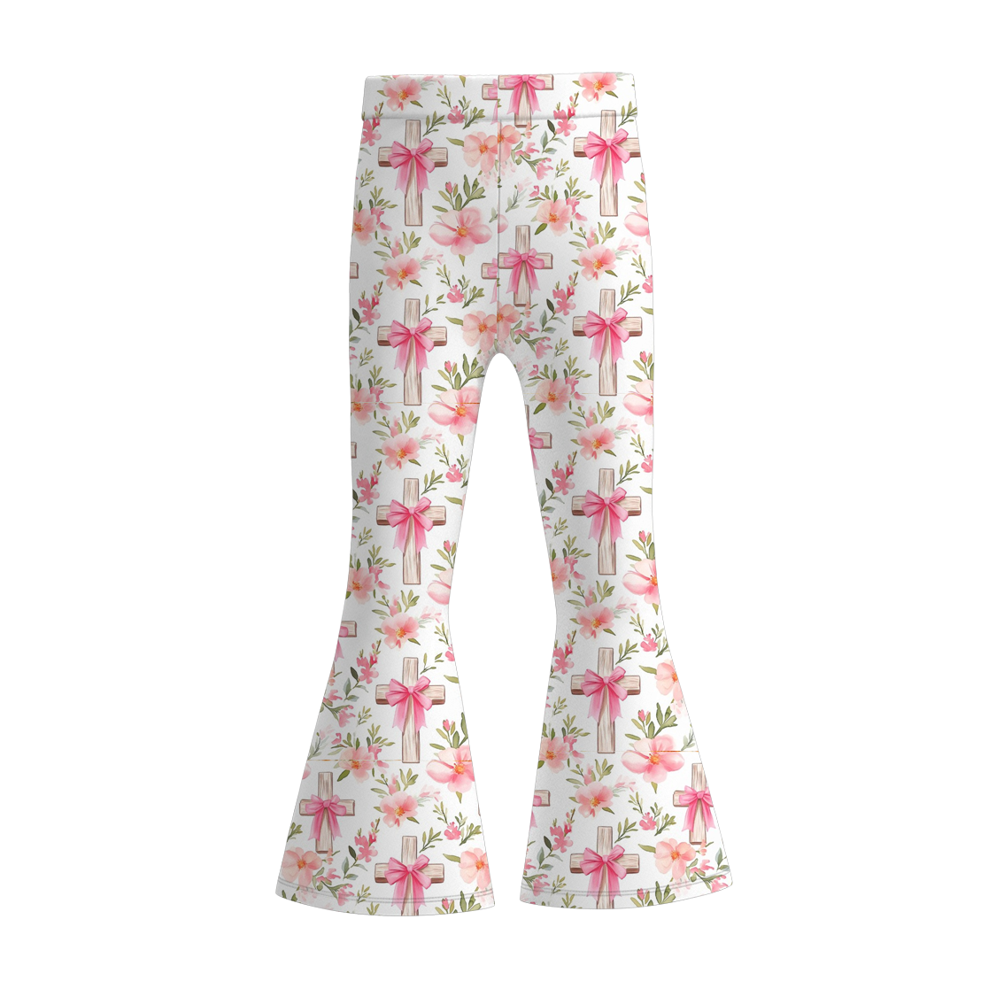 （Pre Order）Girls Easter Bunny Print Bell Pants