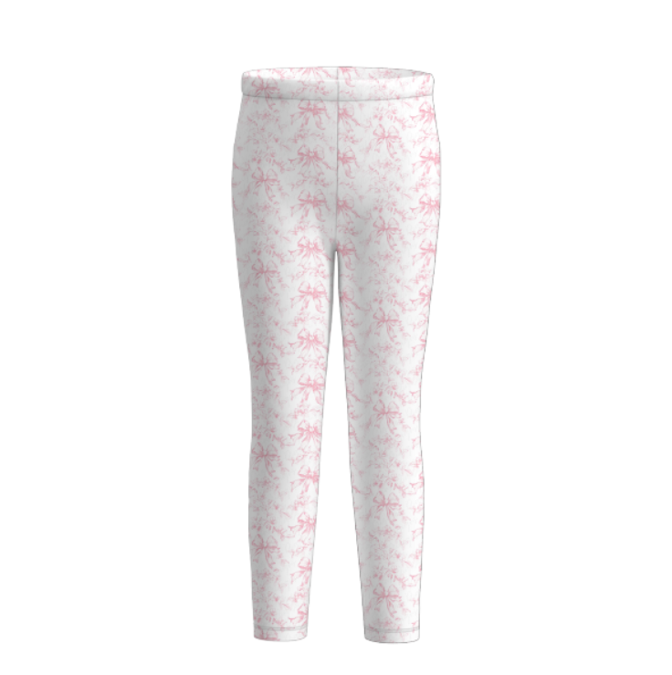 （Pre Order）Girls Spring and Summer Strawberry＆Bow Print Pants