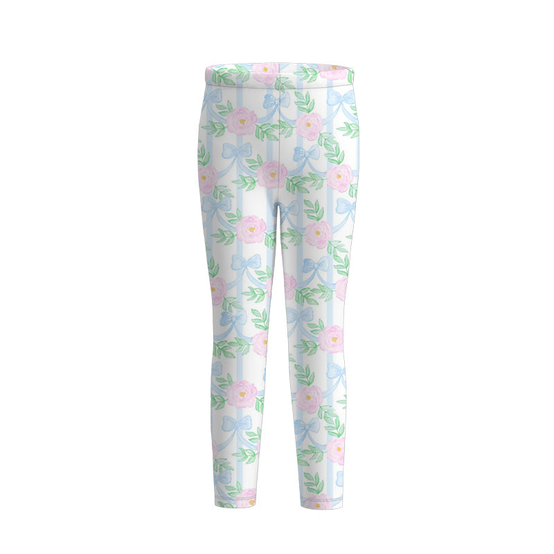 （Pre Order）Girls Spring and Summer Floral Print Pants