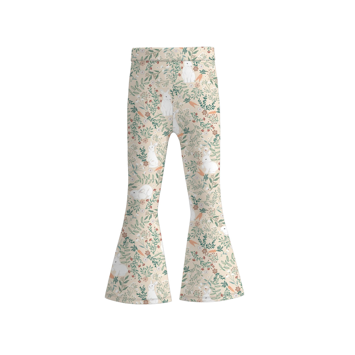 （Pre Order）Girls Easter Bunny Print Bell Pants