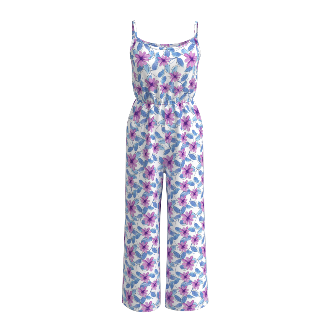 （Pre Order）Mommy and Me Stripes Floral Print Jumpsuit