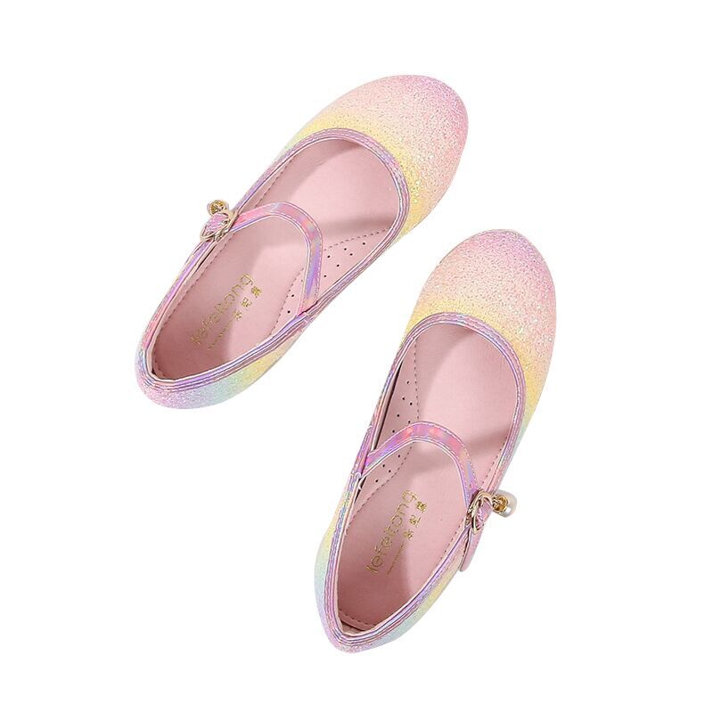 （Pre Order）Rainbow Hues Stylish Girls' Soft Sole Shoes