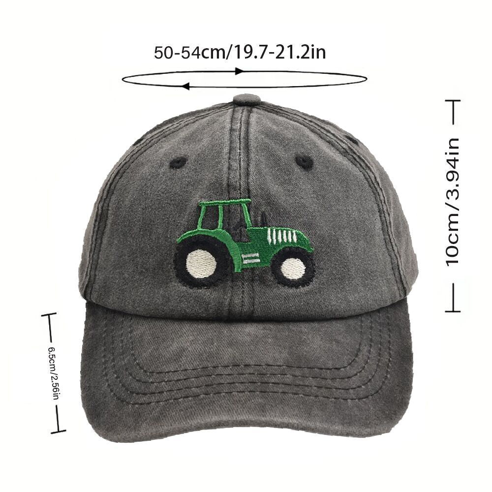 （Pre Order）Kid's Tractor Embroidered Baseball Cap