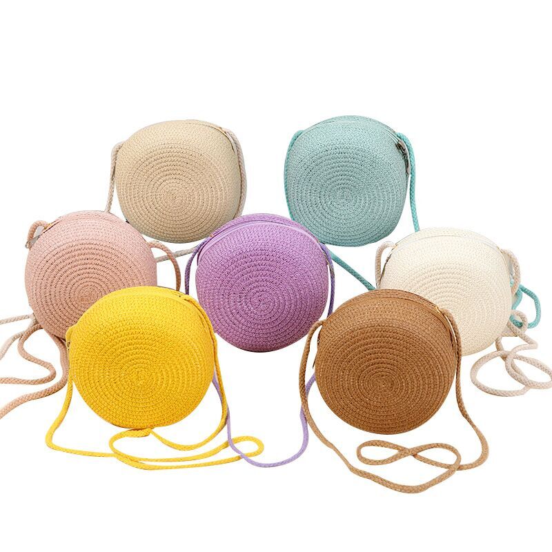 （Pre Order）Girl Cute Crossbody Straw bag