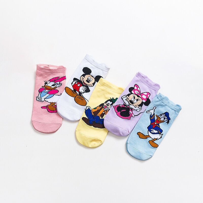 （Pre Order）Adults 5 Pairs Of Cute Cartoon Print Socks