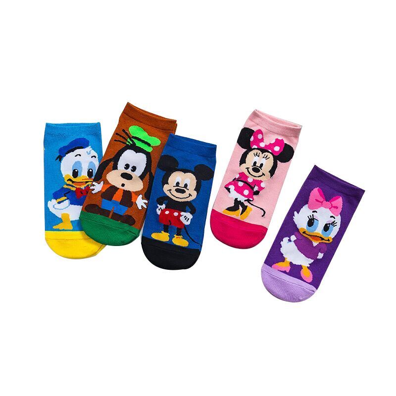 （Pre Order）Adults 5 Pairs Of Cute Cartoon Print Socks