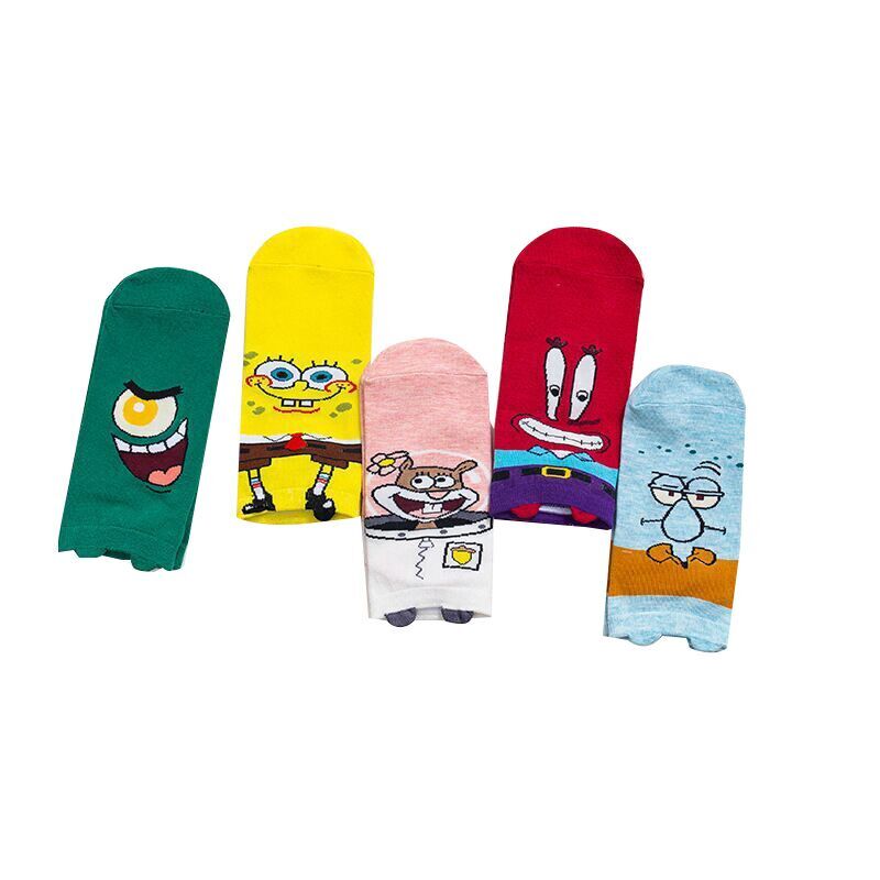 （Pre Order）Adults 5 Pairs Of Cute Cartoon Print Socks