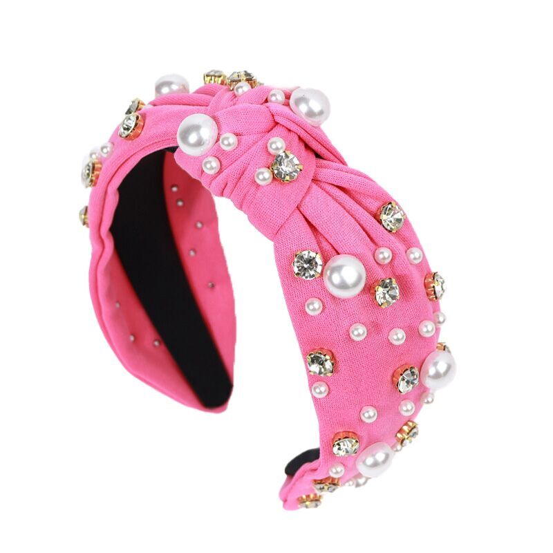 （Pre Order）Stylish Pearl Rhinestone Headband