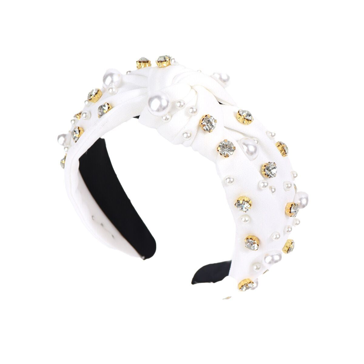 （Pre Order）Stylish Pearl Rhinestone Headband