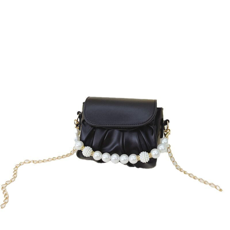 （Pre Order）Girls Pearl Chain Crossbody Bag