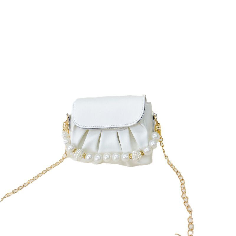 （Pre Order）Girls Pearl Chain Crossbody Bag