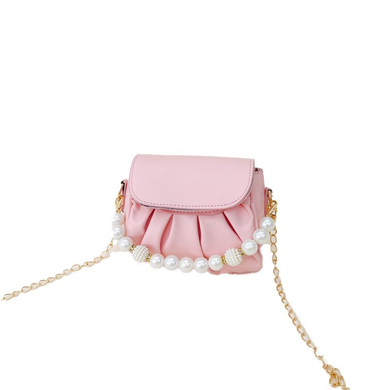 （Pre Order）Girls Pearl Chain Crossbody Bag