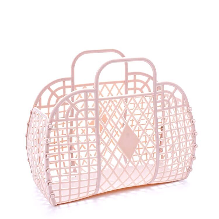 （Pre Order）Portable Hand Woven Plastic Basket