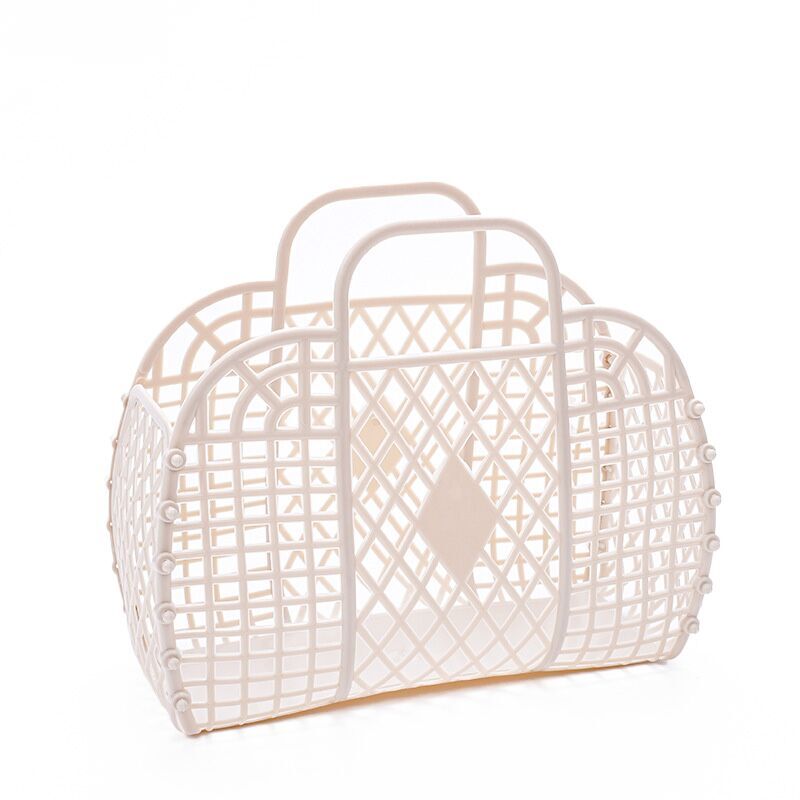 （Pre Order）Portable Hand Woven Plastic Basket