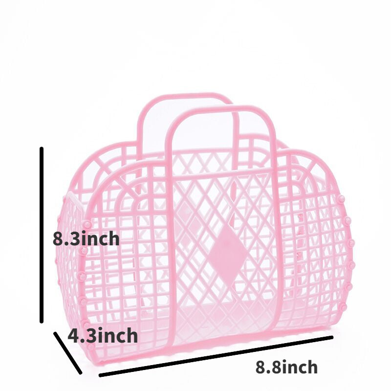 （Pre Order）Portable Hand Woven Plastic Basket