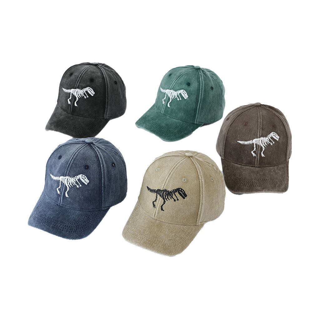 （Pre Order）Kids Dinosaur Embroidered Baseball Cap