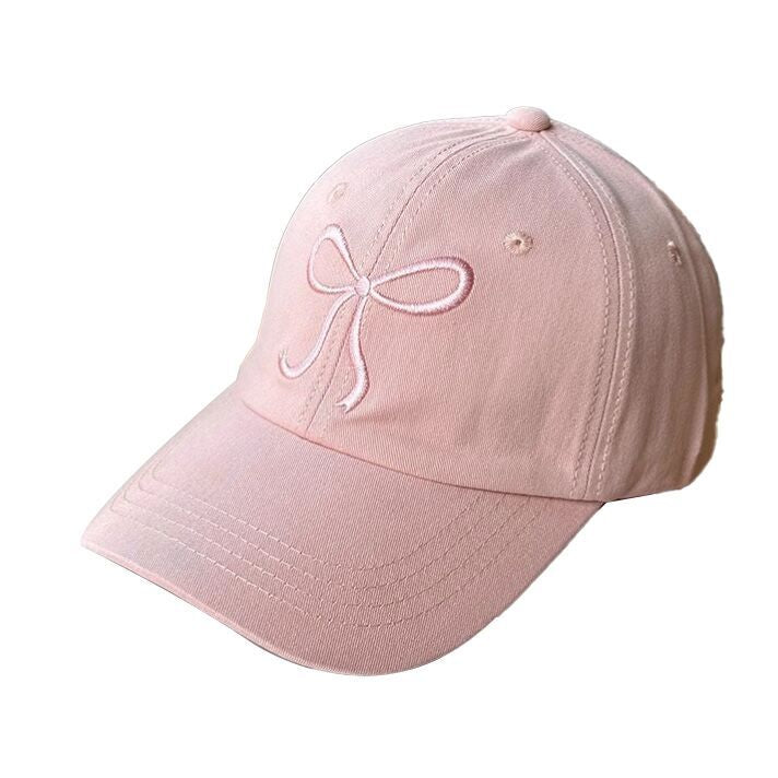 （Pre Order）Adults Bow Embroidery Baseball Cap