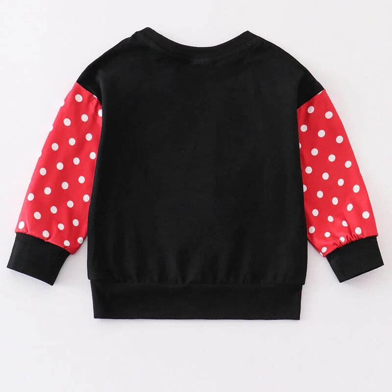 （In Stock G28-04-03）Girls Fall Cartoon Chenille Patches Top