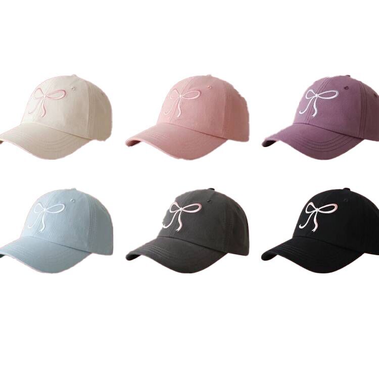 （Pre Order）Adults Bow Embroidery Baseball Cap