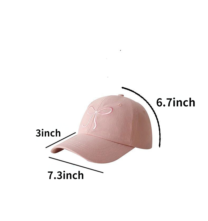 （Pre Order）Adults Bow Embroidery Baseball Cap