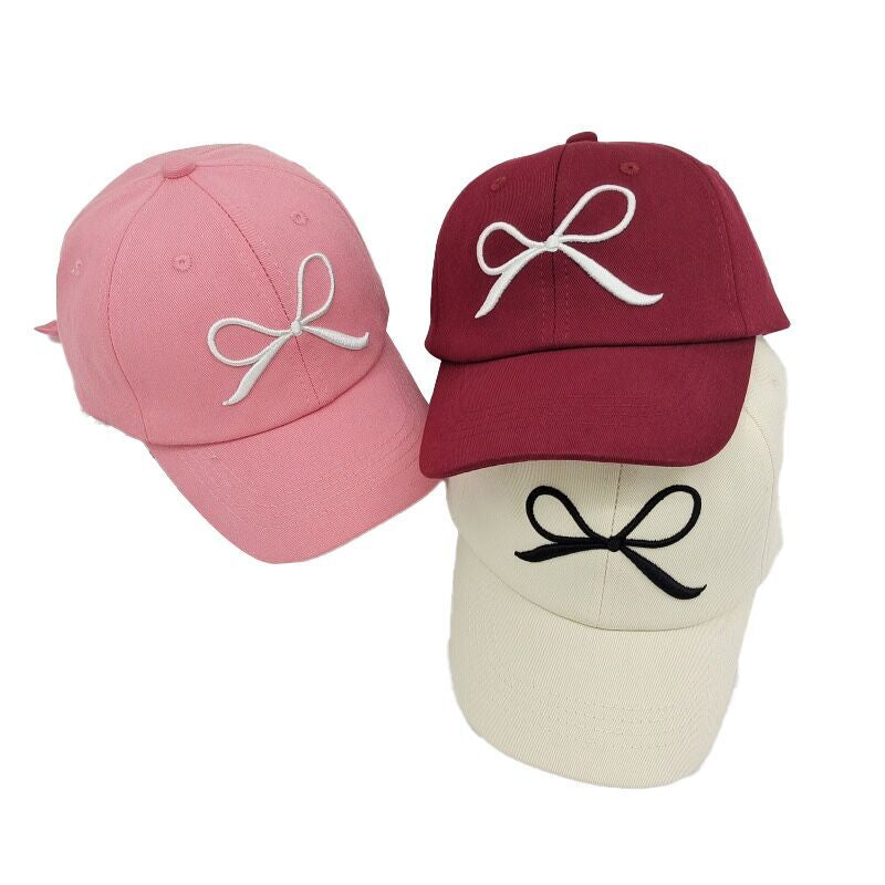 （Pre Order）Kids Bow Embroidery Baseball Cap