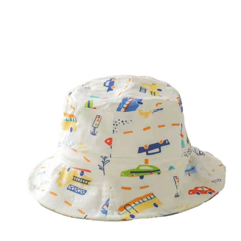 （Pre Order）Kids Cartoon Print Sunscreen Bucket Hat