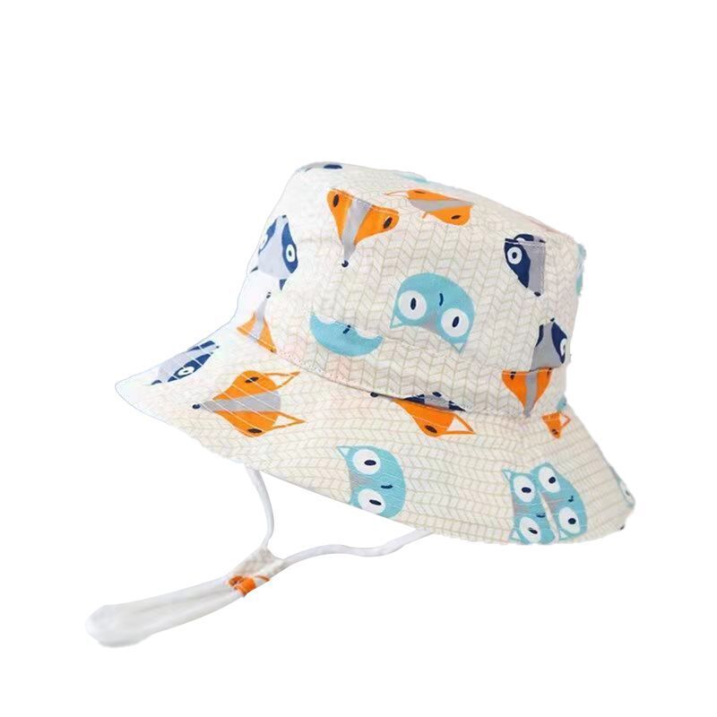 （Pre Order）Kids Cartoon Print Sunscreen Bucket Hat