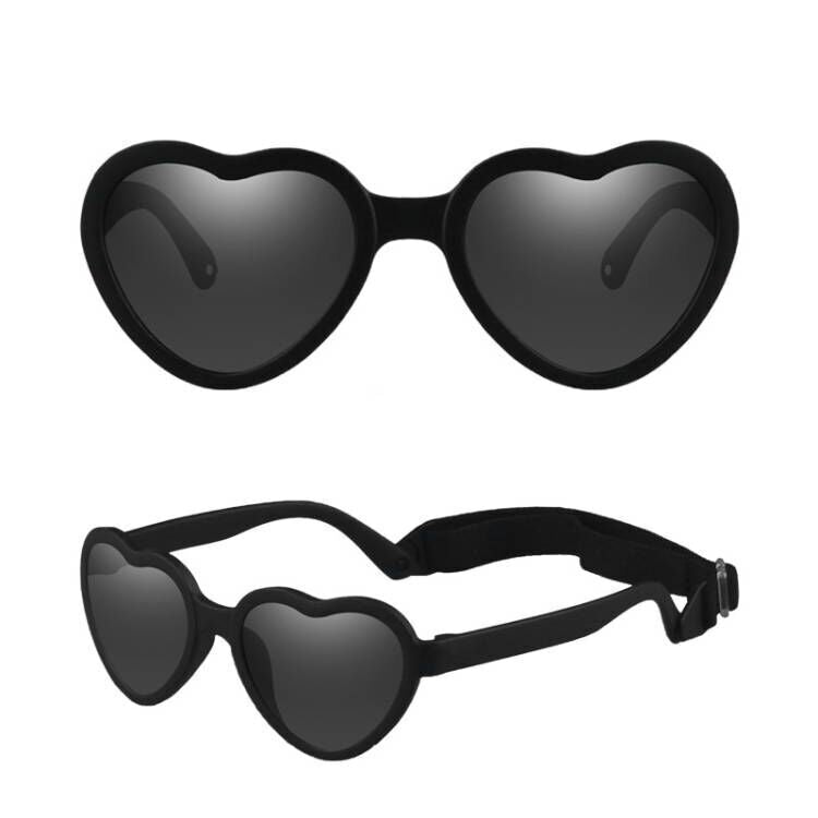 （Pre Order）Kids Heart-shaped Sunglasses With Straps