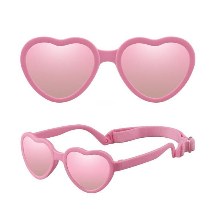 （Pre Order）Kids Heart-shaped Sunglasses With Straps