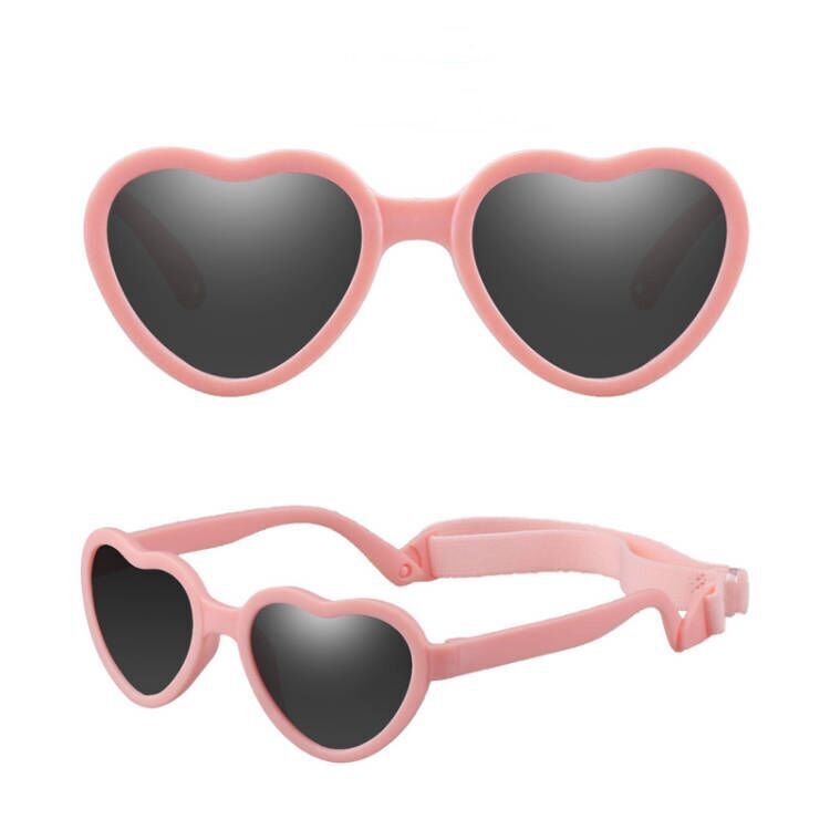 （Pre Order）Kids Heart-shaped Sunglasses With Straps