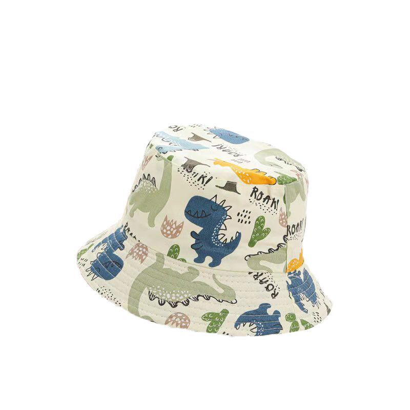 （Pre Order）Kids Cartoon Print Sunscreen Bucket Hat