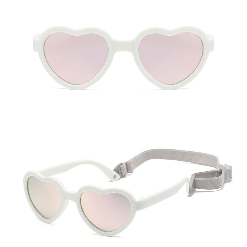 （Pre Order）Kids Heart-shaped Sunglasses With Straps