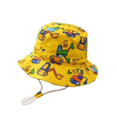 （Pre Order）Kids Cartoon Print Sunscreen Bucket Hat