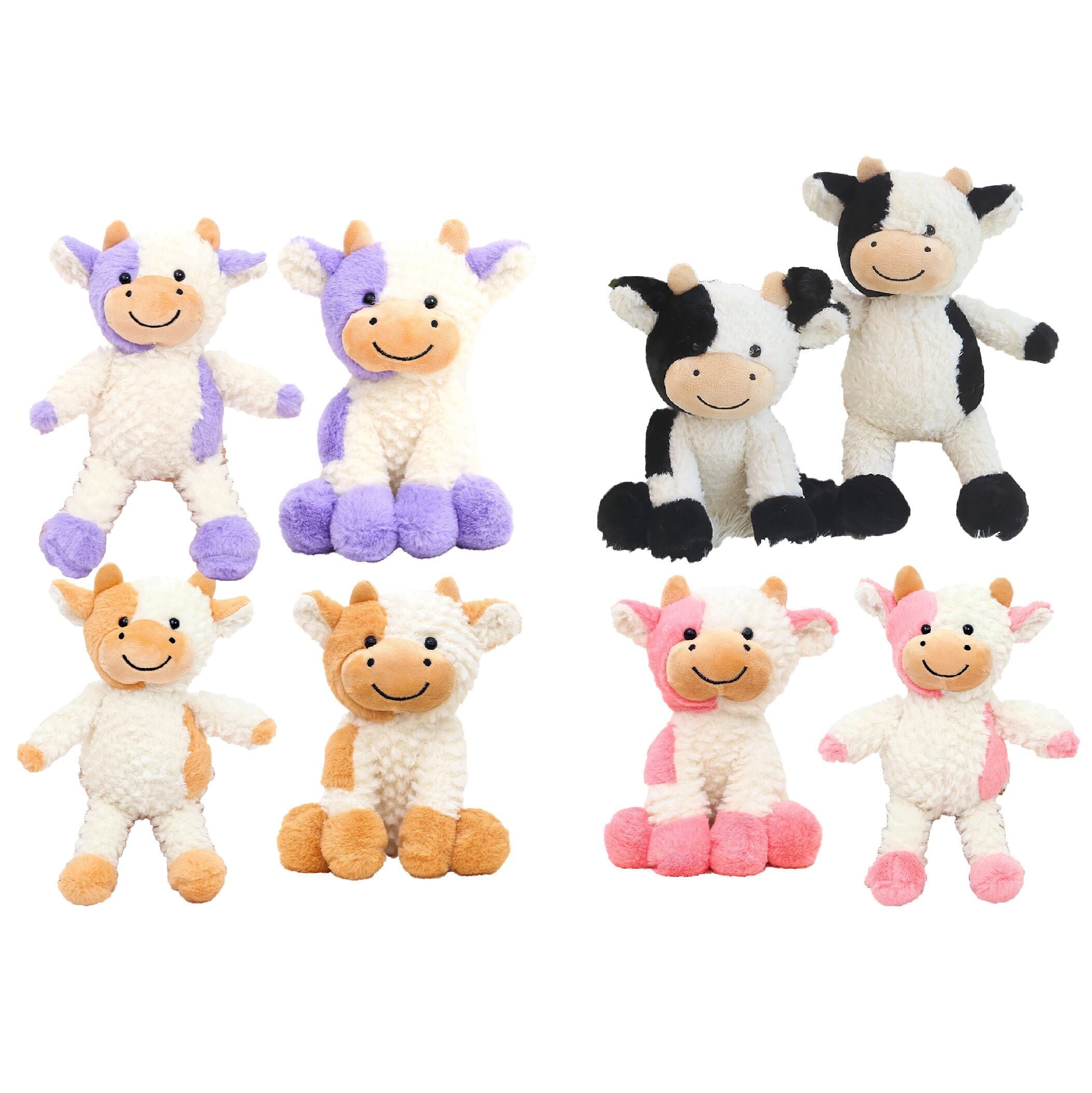 （Pre Order）Kids Standing and Sitting Cow Plush Toy