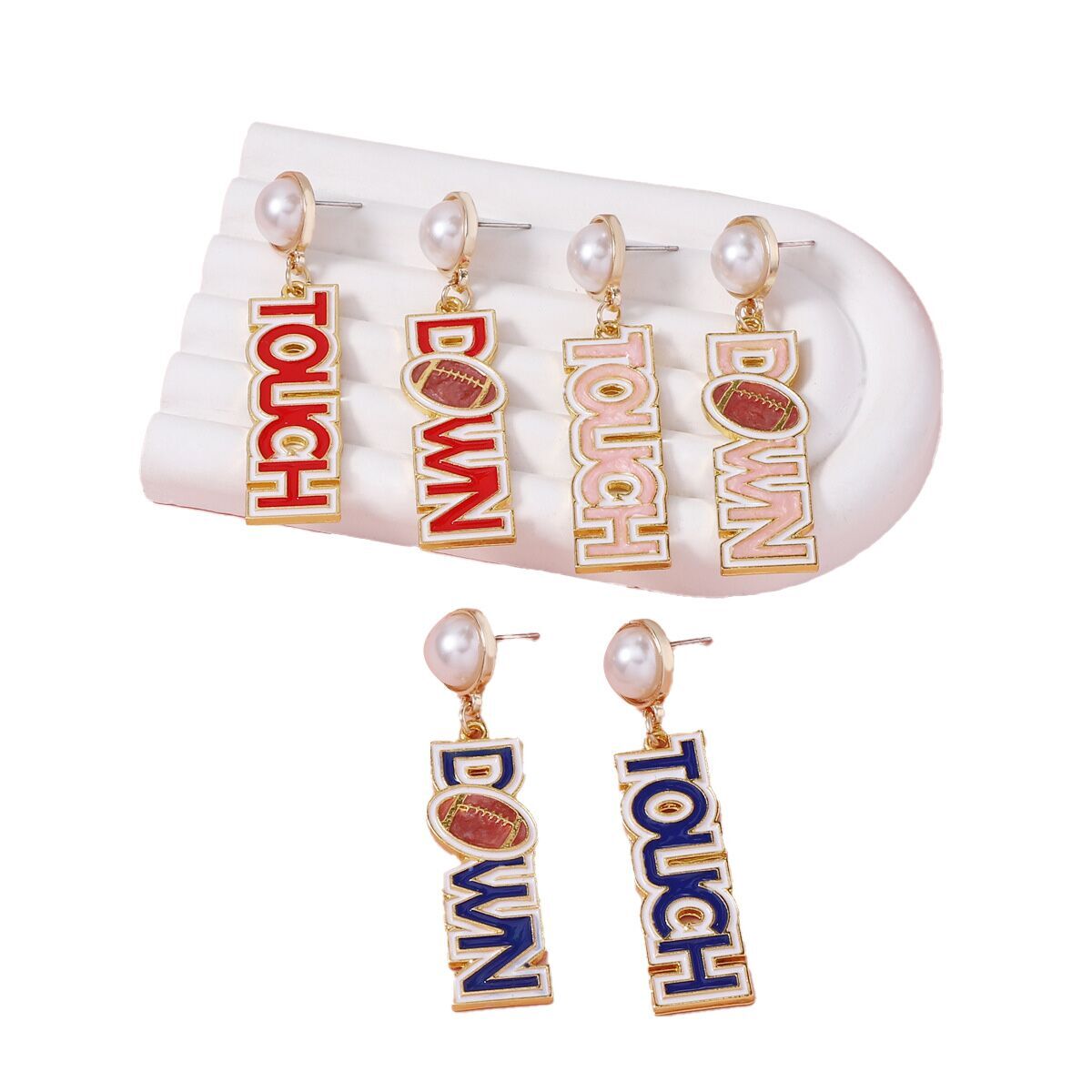 （Pre Order）Football TOUCH DOWN Pearl Earring