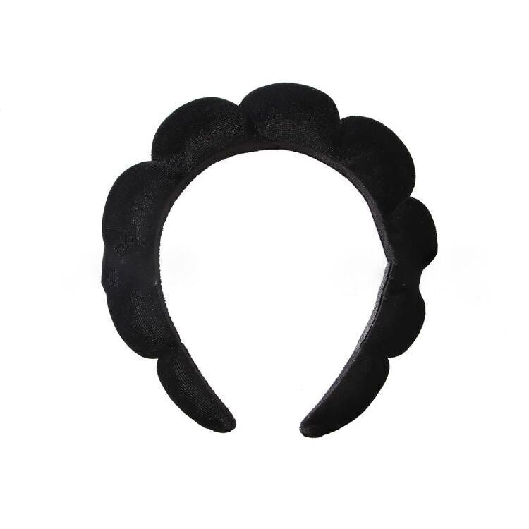 （Pre Order）Sponge Terry Scalloped Headband For Washing Face Makeup