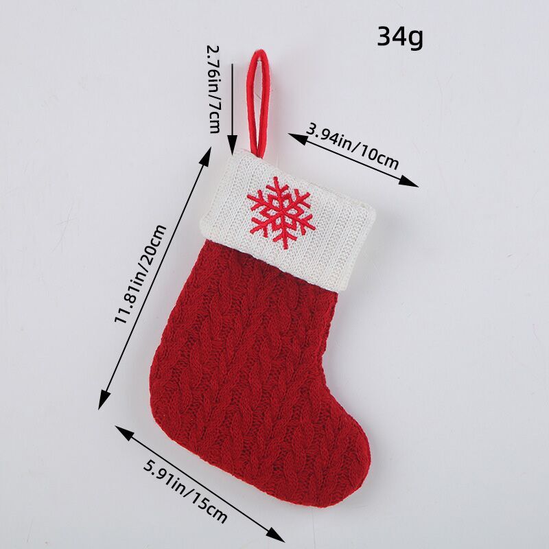 （Pre Order）Red Letter Wool Christmas Stocking Pendant