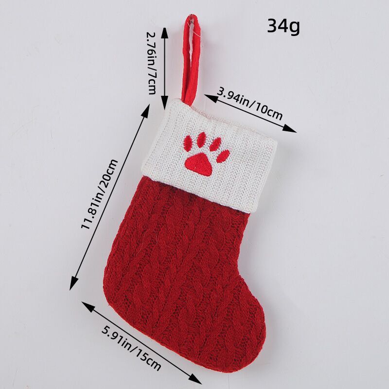 （Pre Order）Red Letter Wool Christmas Stocking Pendant