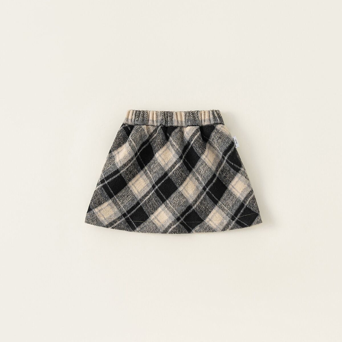 （Pre Order）Girls Bow Sweater Cardigan and Plaid Skirt