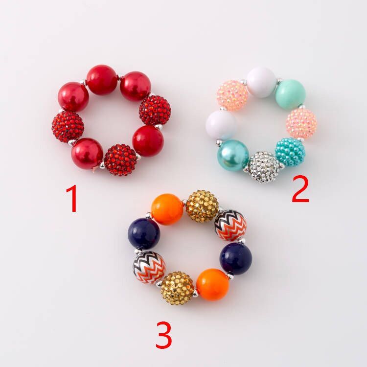 （In Stock G11 G12）Girls Rhinestone Beaded Bracelet